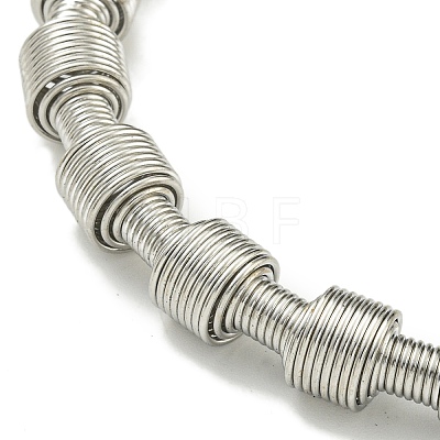 Non-Tarnish Adjustable 304 Stainless Steel Column Spring Wire Bracelets BJEW-H617-13P-1