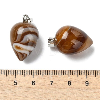 Natural Banded Agate Pendants GG-K002-13C-1