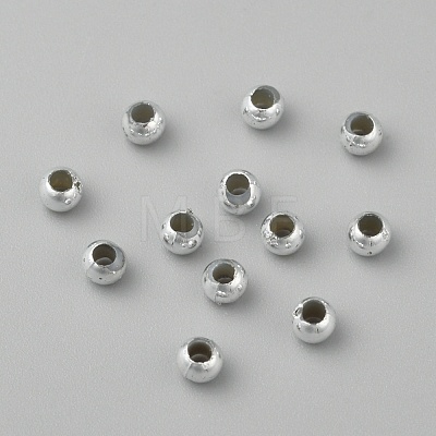Plating Plastic Acrylic Round Beads PACR-L003-3mm-S-1