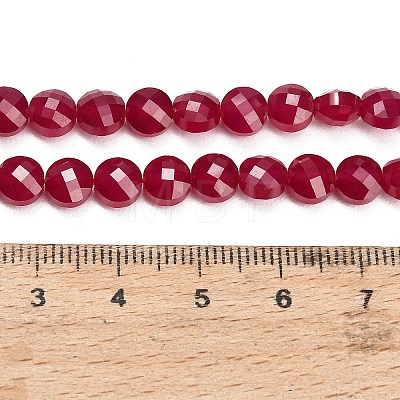 Lab Grown Red Corundum Beads Strands GG-CBAC488-05-1