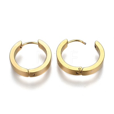 304 Stainless Steel Huggie Hoop Earrings EJEW-O087-09G-1