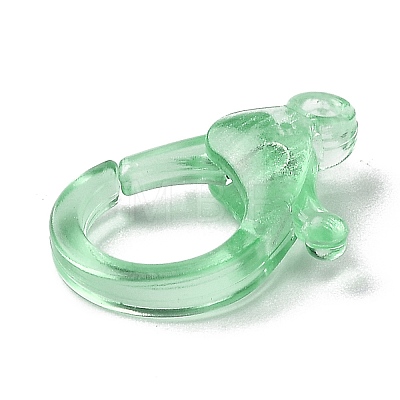 Transparent Plastic Lobster CLaw Clasps KY-H005-A05-1