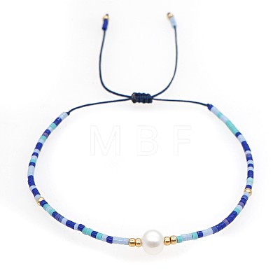 Mother's Day Glass Seed Bead & Imitation Pearl Beads Braided Bead Bracelets for Women SK3516-19-1