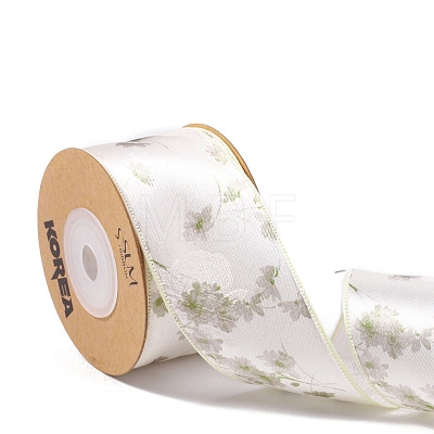 Polyester Lock Edge Printed Flower Ribbon PW-WG70ADC-01-1