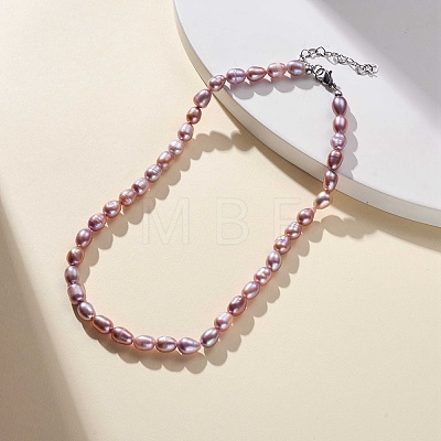 Natural Pearl Beaded Necklace for Women NJEW-JN04188-03-1