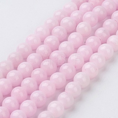 Natural Mashan Jade Round Beads Strands G-D263-6mm-XS23-1
