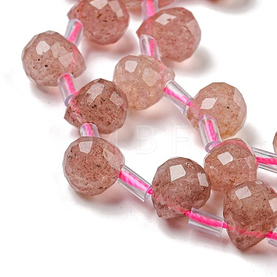 Synthetic Strawberry Quartz Beads Strands G-H297-B16-02-1