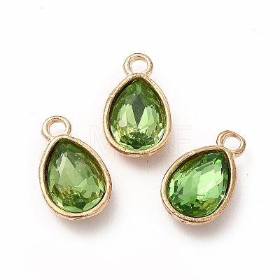 Faceted Glass Rhinestone Pendants GLAA-I051-A18-1