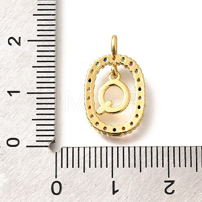 Brass Micro Pave Cubic Zirconia Pendants ZIRC-P123-01G-Q02-1