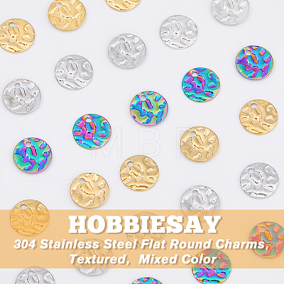 HOBBIESAY 36Pcs 3 Colors 304 Stainless Steel Charms STAS-HY0001-27-1
