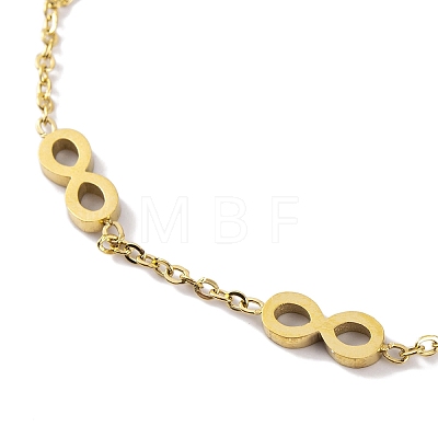 Ion Plating(IP) 304 Stainless Steel Link Chain Bracelets for Women BJEW-H606-10B-G-1