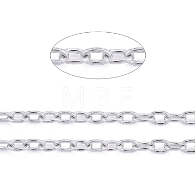 3.28 Feet 201 Stainless Steel Cable Chains X-CHS-R008-11-1