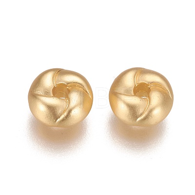 Brass Twisted Beads KK-K238-24MG-1