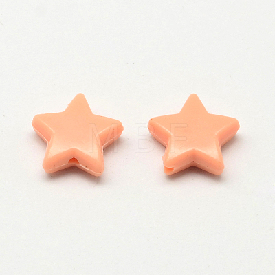 Opaque Acrylic Star Beads SACR-Q100-M040-1