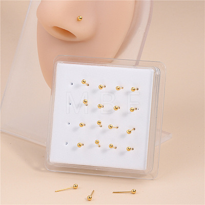 20Pcs Round Brass Nose Studs WGFA8C5-03-1