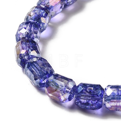 Electroplate Transparent Glass Beads Strand GLAA-G088-02-1