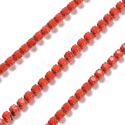 Iron Rhinestone Glass Cup Chain CH-U001-01P-1