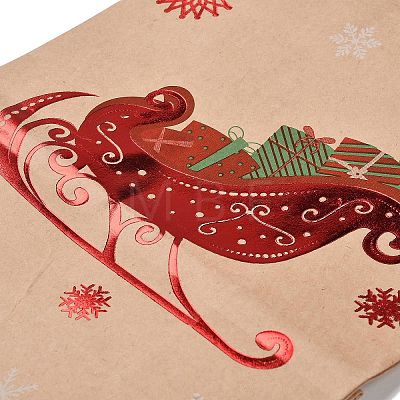 Christmas Theme Hot Stamping Rectangle Paper Bags CARB-F011-02D-1