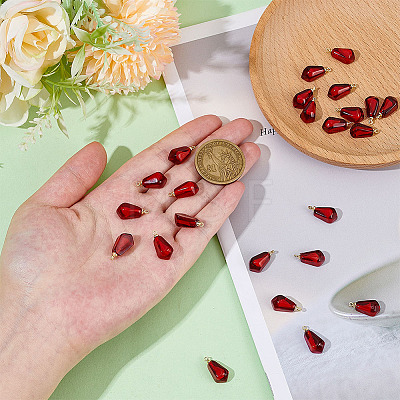 24Pcs Transparent Resin Pendants RESI-ME0001-20A-1