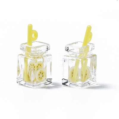 Imitation Drink Resin Pendants CRES-S359-32P-1