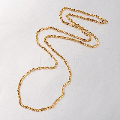 Boy's 304 Stainless Steel Long Double Link Chain Necklaces STAS-L127-11-1