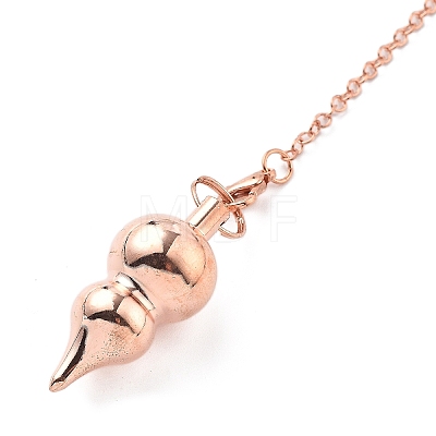 Brass Dowsing Pendulum Big Pointed Gourd Pendants KK-H491-07-1