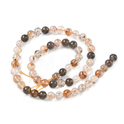 Natural Herkimer Diamond Beads Strands G-Z115-C01-6mm-1