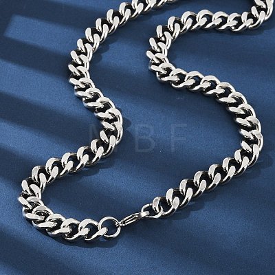 304 Stainless Steel Cuban Link Chain Necklaces for Men NJEW-D301-01P-1