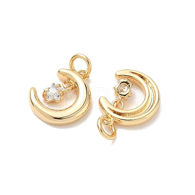 SHEGRACE Brass Micro Pave Cubic Zirconia Pendants XGRQ3D664-464G-1
