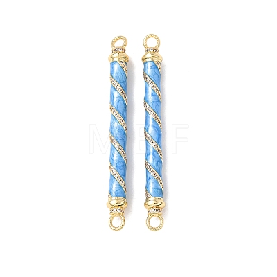 Brass Micro Pave Clear Cubic Zirconia Connector Charms KK-C143-50G-01-1