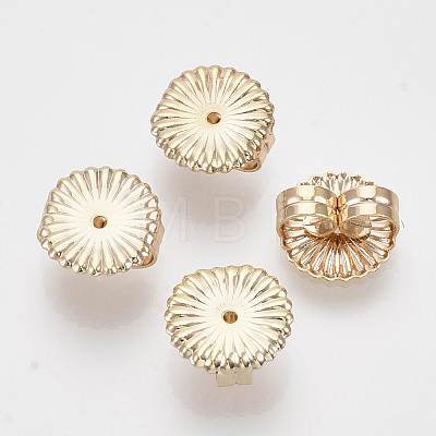 Brass Ear Nuts KK-T048-002G-02-NF-1