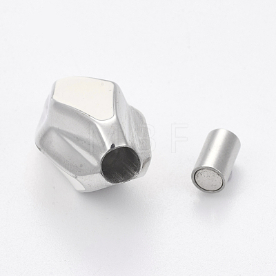 304 Stainless Steel Magnetic Clasps STAS-E429-02P-1