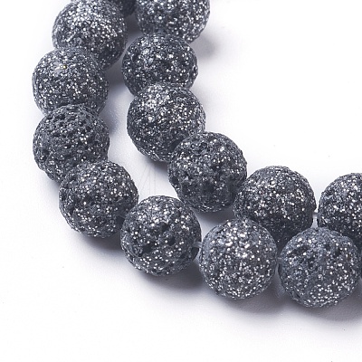 Natural Lava Rock Beads Strands G-F592-04A-8mm-1