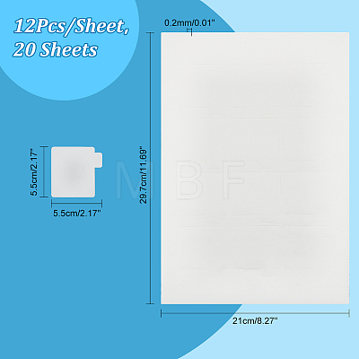 Paper Writable Blank Stickers AJEW-WH0320-68A-1