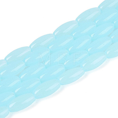 Imitation Jade Glass Beads Strands GLAA-T028-15J-01-1