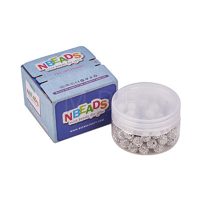 Polymer Clay Pave Rhinestone Beads RB-NB0001-04-1