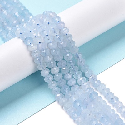 Natural Aquamarine Beads Strands G-E362-05-6mm-1