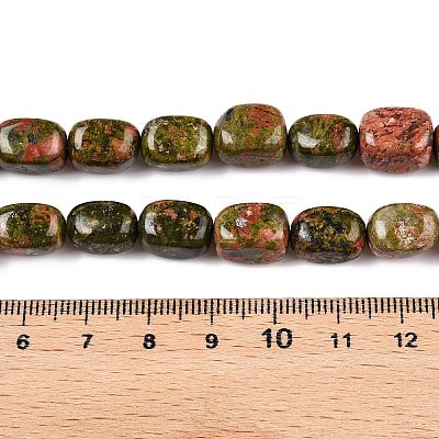 Natural Unakite Beads Strands G-T138-111-1