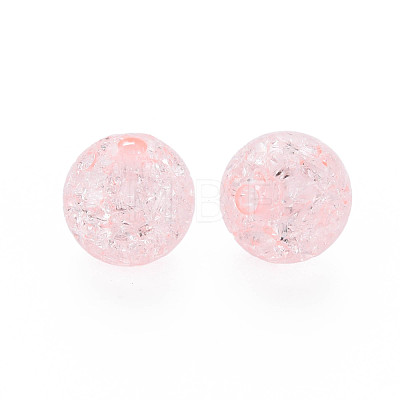 Transparent Crackle Acrylic Beads MACR-S373-66B-N10-1