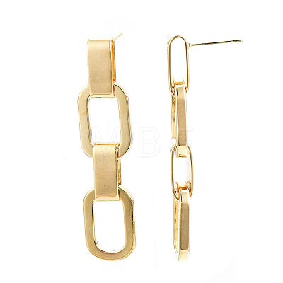 Brass Cable Chain Tassel Earrings X-KK-S356-352-NF-1