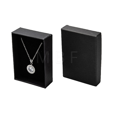 Rectangle Cardboard Jewelry Set Boxes X-CBOX-S008-04-1