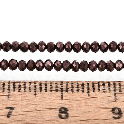 Electroplate Glass Beads Strands EGLA-F149-FP-08-1