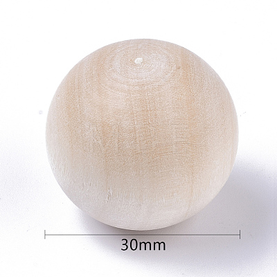 Unfinished Wood Beads X-WOOD-T014-30mm-1