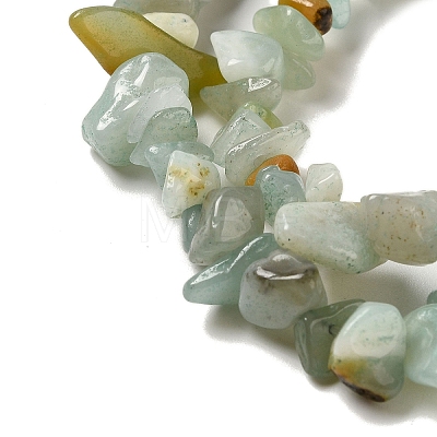 Natural Flower Amazonite Chips Beads Strands X-G-M205-12-01-1