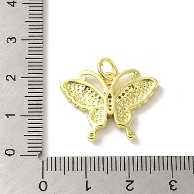 Brass Enamel Micro Pave Cubic Zirconia Pendants KK-Z042-11G-01-1