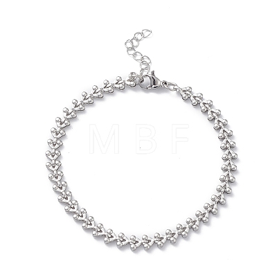 Non-Tarnish 304 Stainless Steel Cobs Chain Bracelets for Men Women STAS-B039-10P-1