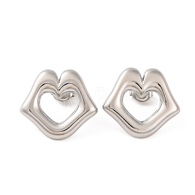 Non-Tarnish 304 Stainless Steel Stud Earrings EJEW-G395-08P-1