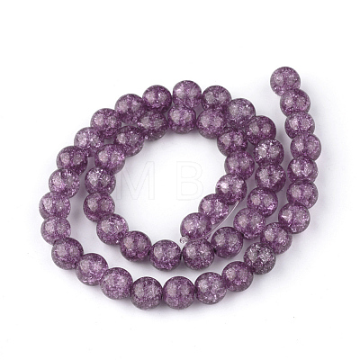 Synthetic Crackle Quartz Beads Strands GLAA-S134-6mm-16-1