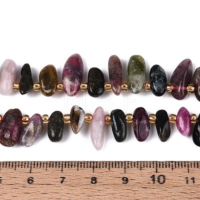 Natural Multicolor Tourmaline Beads Strands G-Z091-A45-1