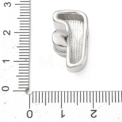 Brass Initial Beads KK-B167-27P-01F-1